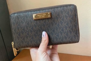 Cartera Michael Kors Marrón y Dorada
