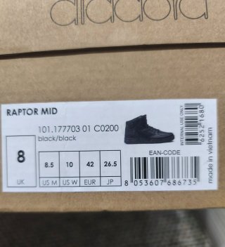 Diadora Raptor Mid Zapatillas Altas Negras Nuevas