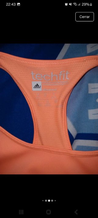 Conjunto Adidas Top y Camiseta Naranja Talla XS