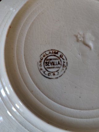 Vajilla Ramilletes Rosas Porcelana ANTIGUA año1920