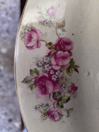 Vajilla Ramilletes Rosas Porcelana ANTIGUA año1920