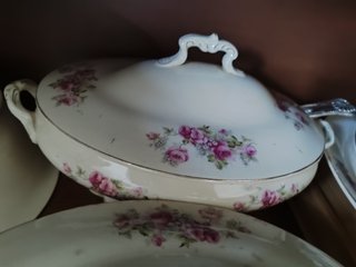 Vajilla Ramilletes Rosas Porcelana ANTIGUA año1920
