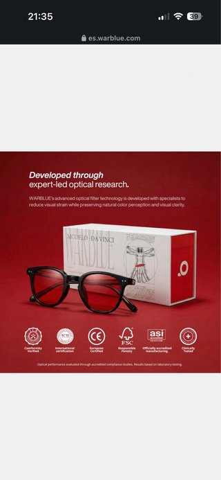 Gafas Da Vinci Warblue Protección Nocturna