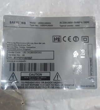 SAMSUNG UE50KU6000K BN41-02528A BN94-11834X