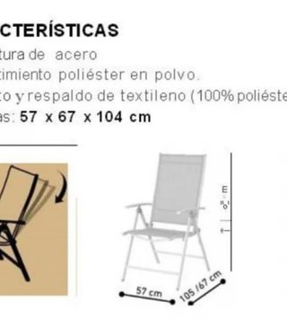 Sillón de jardín multi-posición beige/gris