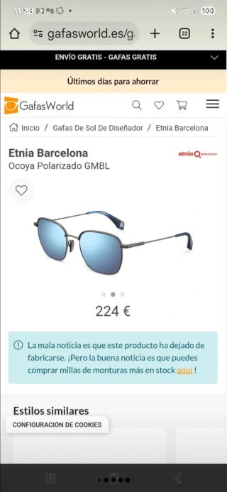 Gafas Etnia Barcelona Polarizadas Azul
