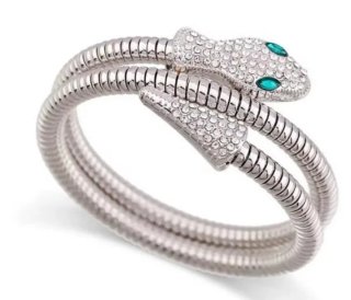 Bracciale donna serpente strass
