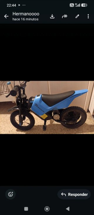 Moto EVERCROSS infantil potente azul