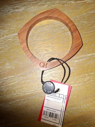 Pulsera Madera CH Cuadrada Marrón