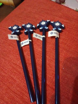 4 matite MSC con personaggio sole gomma