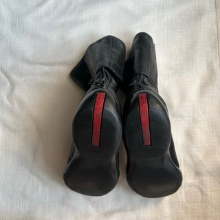 Stivali Prada Sport Pelle Nera Tg 36.5