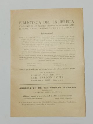 Catálogo Libros Raros 1954