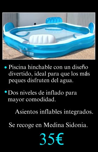 Piscina hinchable infantil con asientos