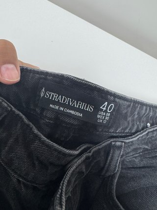 Falda vaquera larga Stradivarius negra Talla L