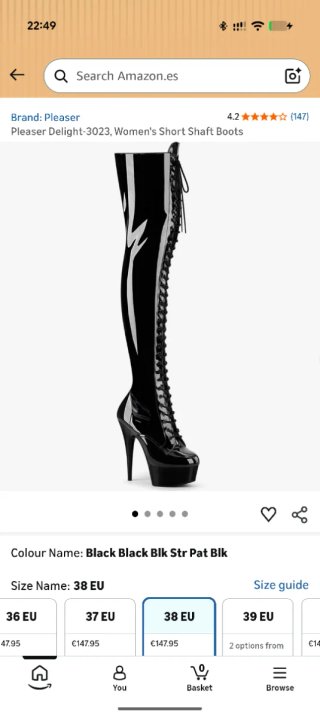 Botas Pleaser Poledance Talla 38