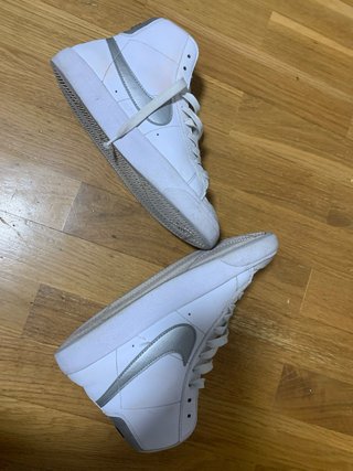 Nike Blazer Mid Zapatillas Blancas Plata