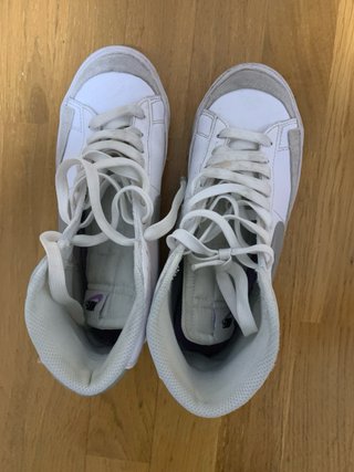 Nike Blazer Mid Zapatillas Blancas Plata
