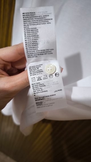 Polo H&M Blanco Manga Corta Algodón