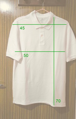 Polo H&M Blanco Manga Corta Algodón