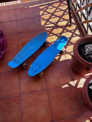 2 Patinetes Monopatín Azul Infantil
