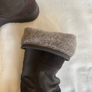Stivali Hogan Donna Tg 35 Nylon Camoscio Marrone