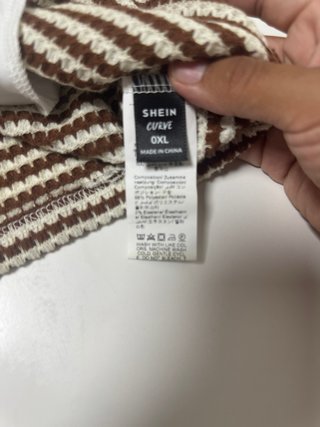 Chaleco Top Shein Talla 0/XL Marrón