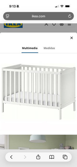 Cuna Ikea Sundvik Blanca 60X120cm
