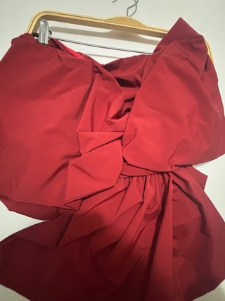 Top lazo burdeos talla M