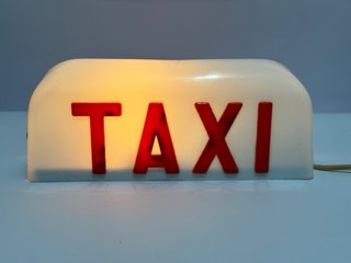Insegna TAXI luminosa vintage anni '70 '80