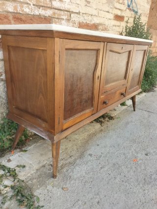 Aparador vintage madera y mármol