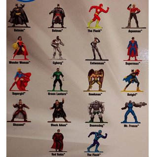 SUPERHÉROES DC CÓMICS-18 Mini-Figuras-Metal-JADA
