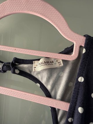 Vestido Pull&Bear azul lunares