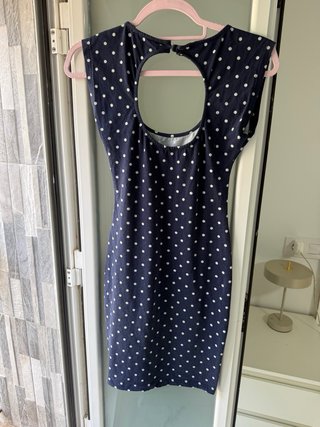 Vestido Pull&Bear azul lunares