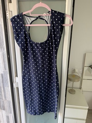 Vestido Pull&Bear azul lunares