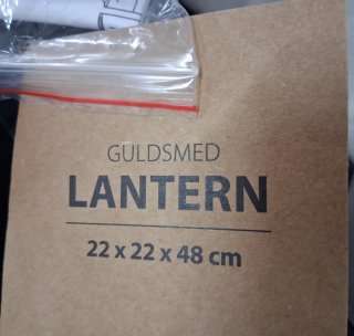 Farol LED GULDSMED A22xL22x48cm Negro