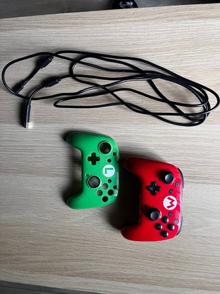 Mando Nintendo Rojo y Verde Mario Bros