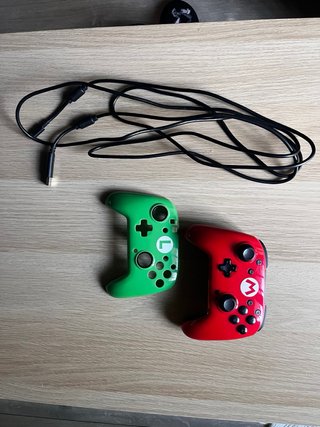 Mando Nintendo Rojo y Verde Mario Bros
