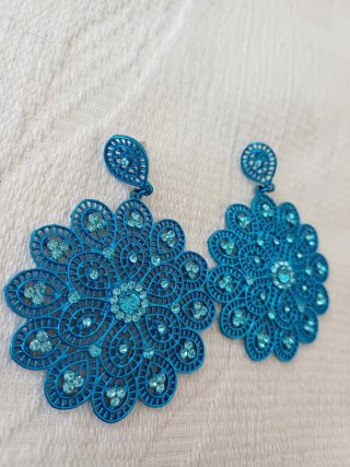 Orecchini turchesi con strass