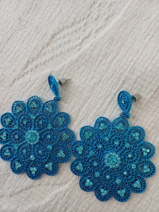 Orecchini turchesi con strass