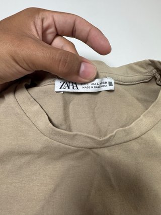 Top Zara naranja y marron