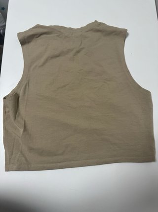 Top Zara naranja y marron