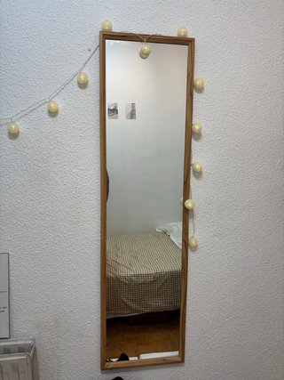 Specchio allungato in legno