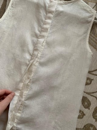 Blusa Lino Zara Blanca