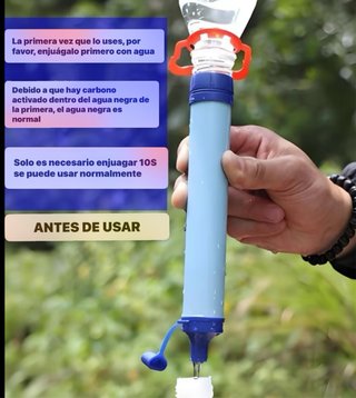 Filtro de agua personal portátil
