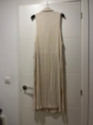 Chaleco largo sastrero beige