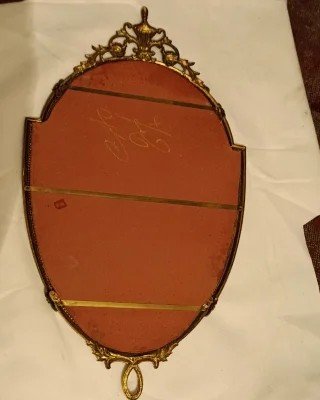 Espejo Antiguo Estilo Isabelino Bronce/Latón