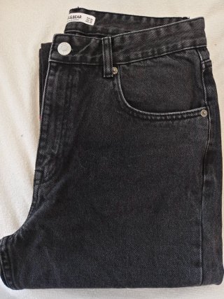 Pantalón pull and bear talla XL Mujer Negro