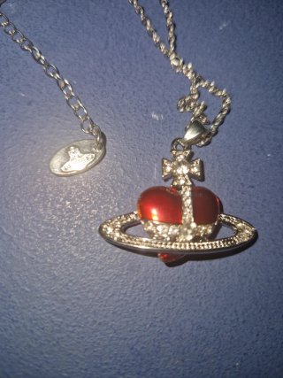 Collar Corazón Orb Vivienne Westwood Rojo