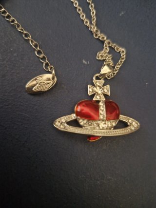 Collar Corazón Orb Vivienne Westwood Rojo