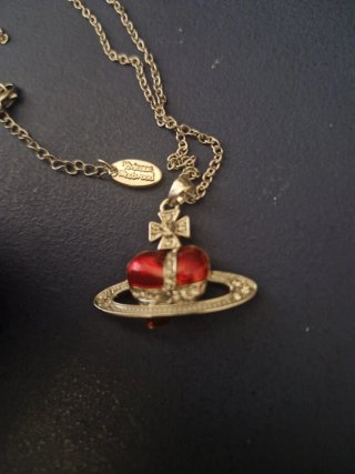 Collar Corazón Orb Vivienne Westwood Rojo
